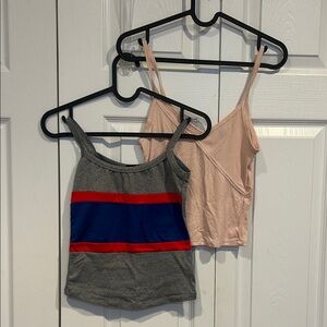 Striped Gray and Pink Tank Top